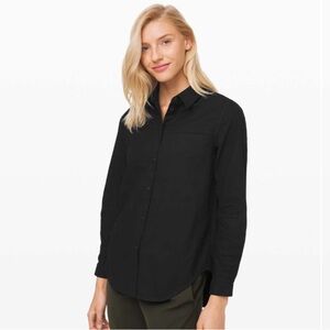 Lululemon Full Day Ahead Shirt button up shirt in Black size 8